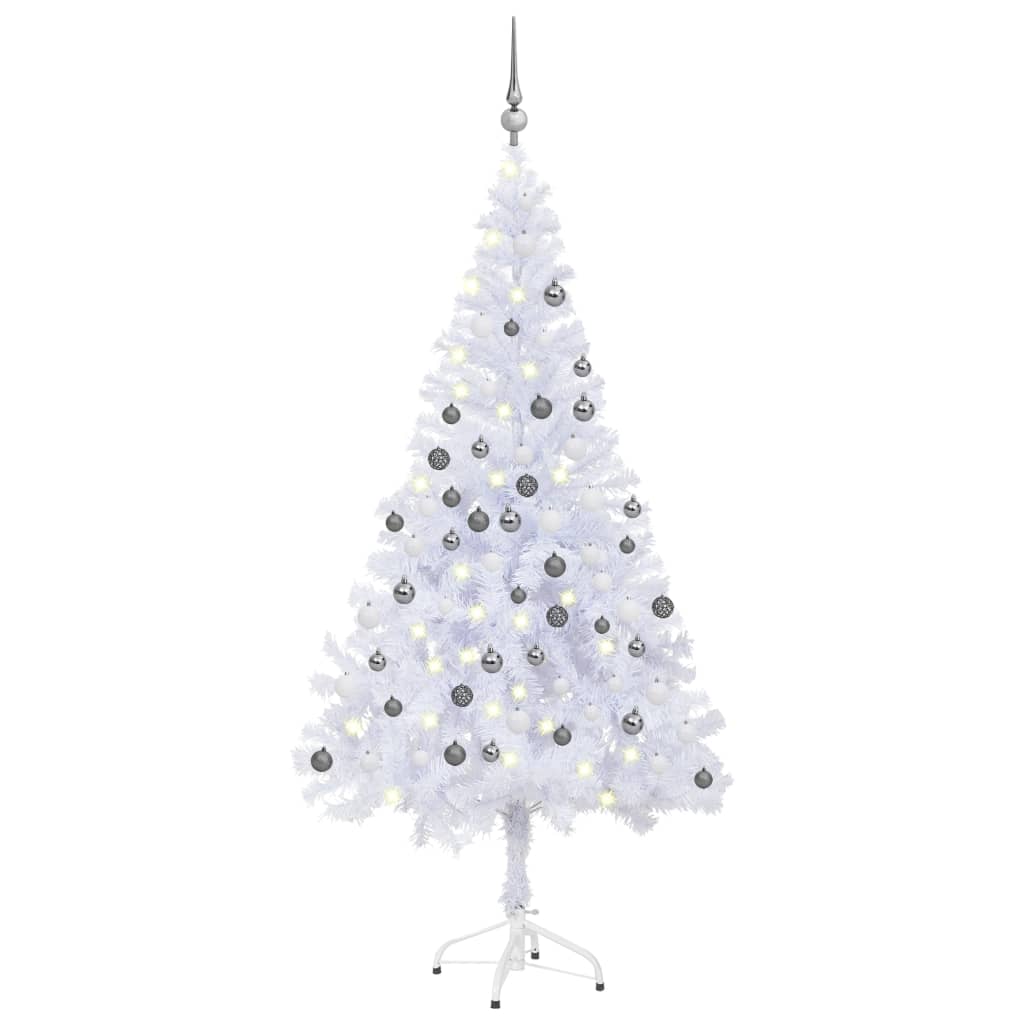 Berkfield Artificial Christmas Tree with LEDs&Ball Set 180cm 620 Branches
