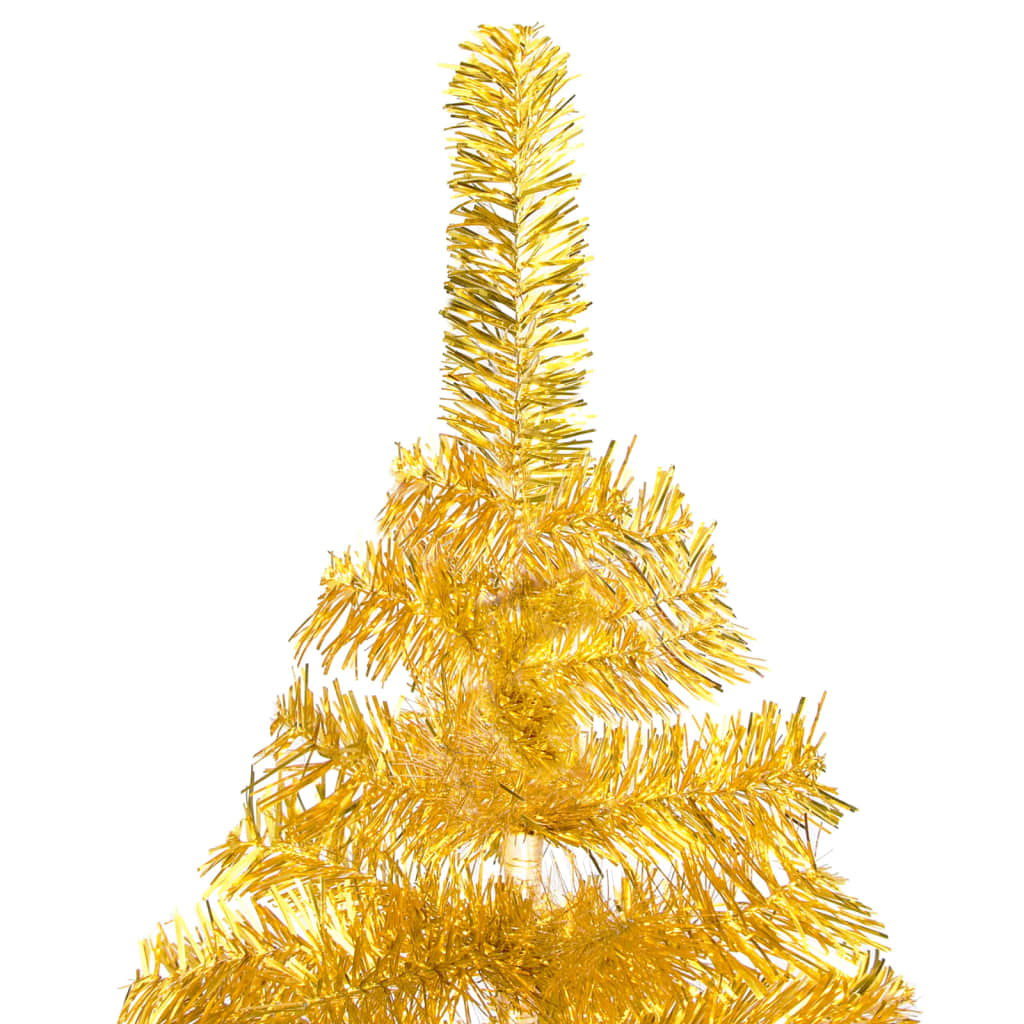 Berkfield Artificial Christmas Tree with LEDs&Ball Set Gold 240 cm PET
