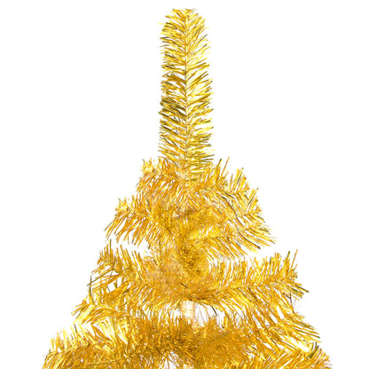 Berkfield Artificial Christmas Tree with LEDs&Ball Set Gold 240 cm PET