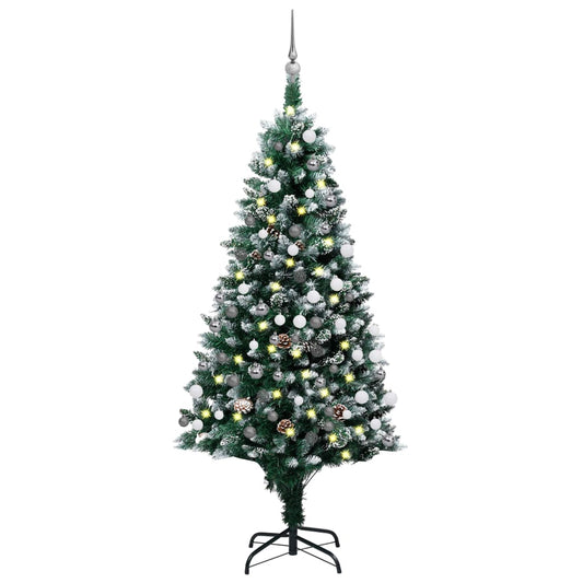 Berkfield Artificial Christmas Tree with LEDs&Ball Set&Pine Cones 150 cm