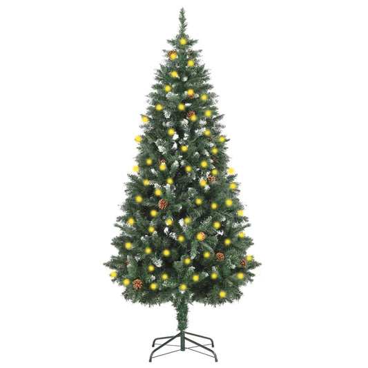 Berkfield Artificial Christmas Tree with LEDs&Pine Cones 180 cm