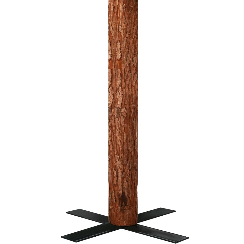 Berkfield Slim Christmas Tree with LEDs&Real Wood&Cones Green 210 cm