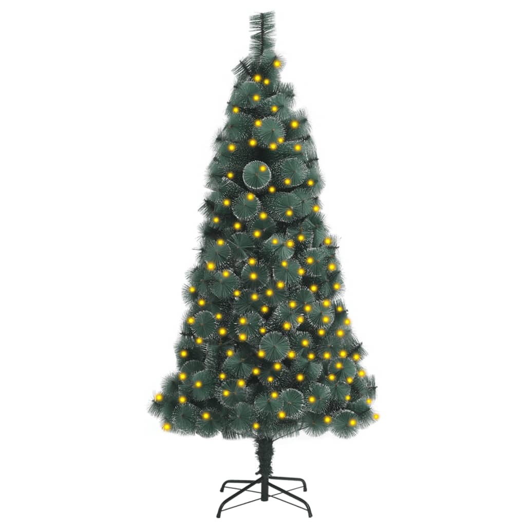 Berkfield Artificial Christmas Tree with LEDs&Stand Green 180 cm PET