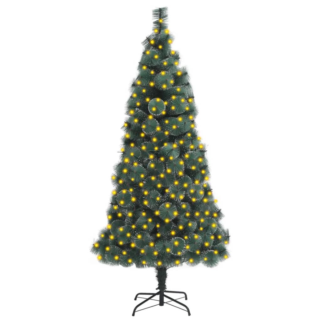 Berkfield Artificial Christmas Tree with LEDs&Stand Green 210 cm PET