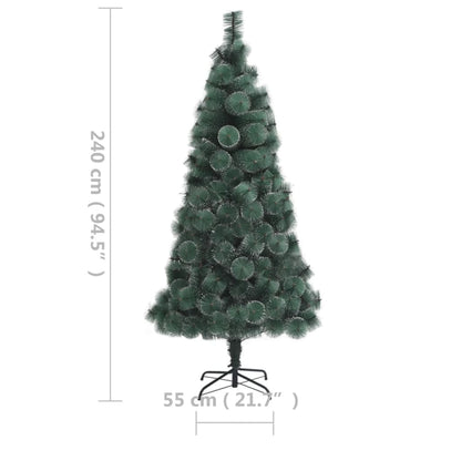Berkfield Artificial Christmas Tree with LEDs&Stand Green 240 cm PET