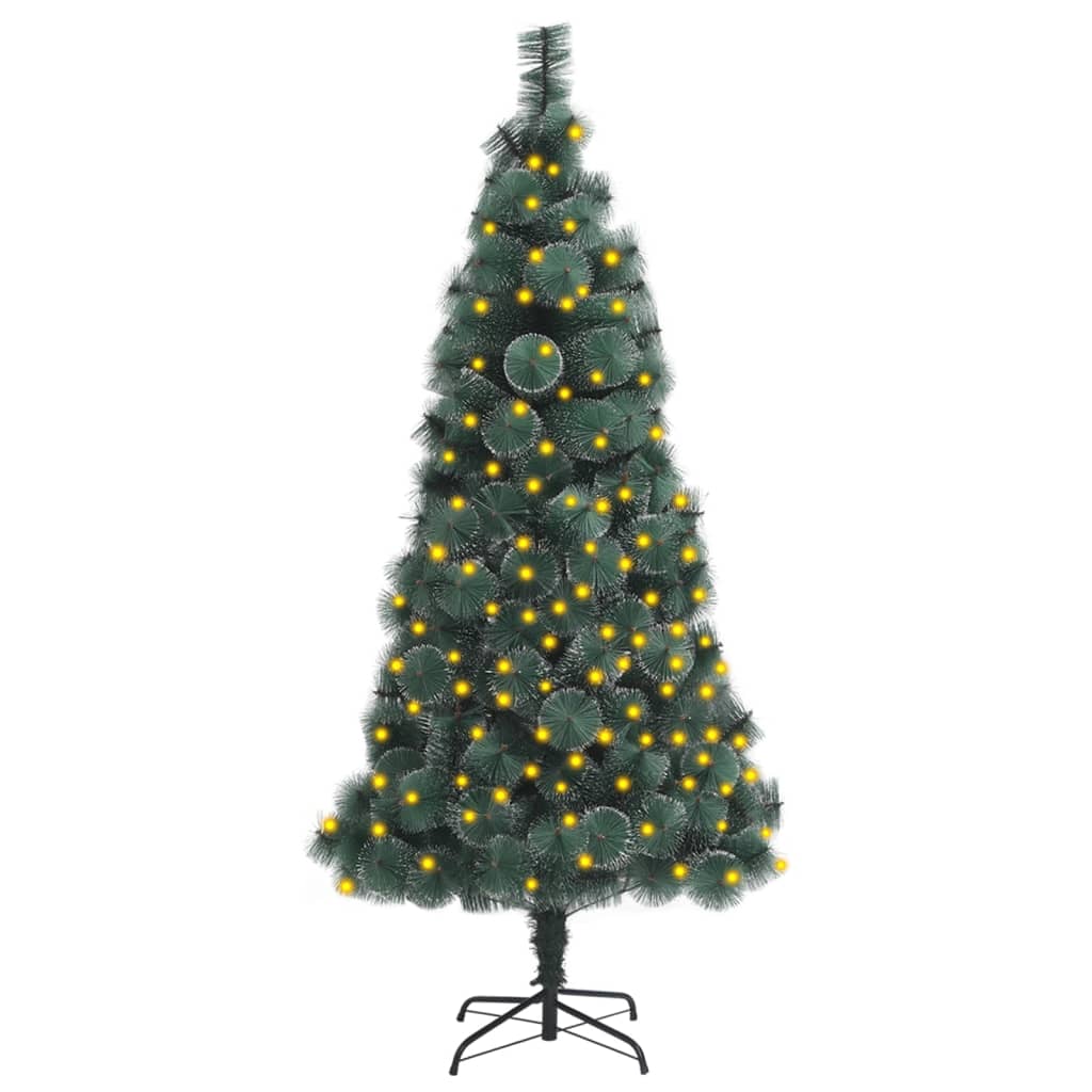 Berkfield Artificial Christmas Tree with LEDs Green 120 cm PVC&PE