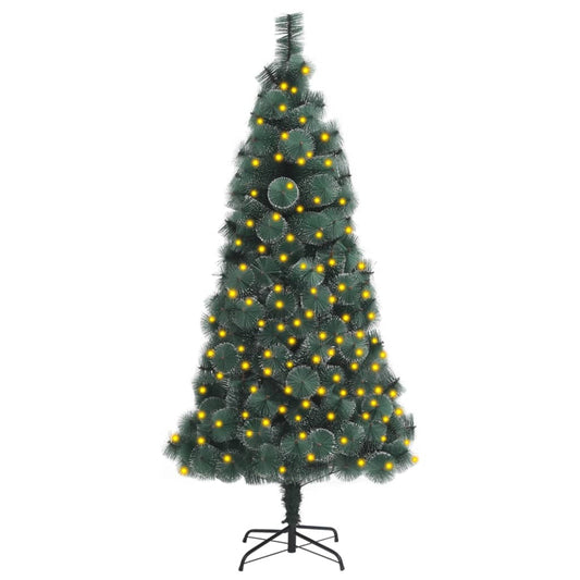 Berkfield Artificial Christmas Tree with LEDs Green 120 cm PVC&PE