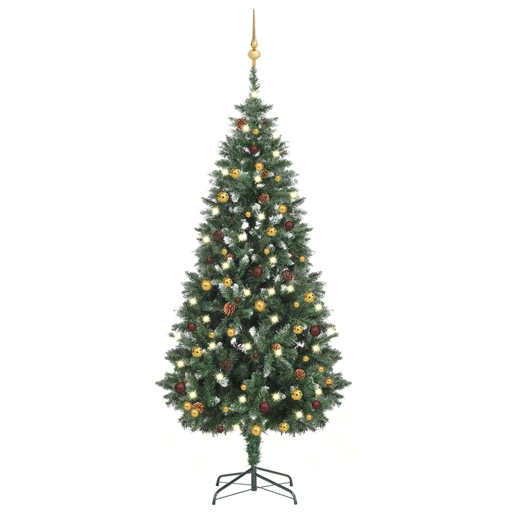 Berkfield Artificial Christmas Tree with LEDs&Ball Set 180 cm