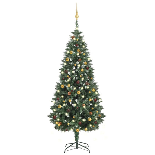 Berkfield Artificial Christmas Tree with LEDs&Ball Set 180 cm
