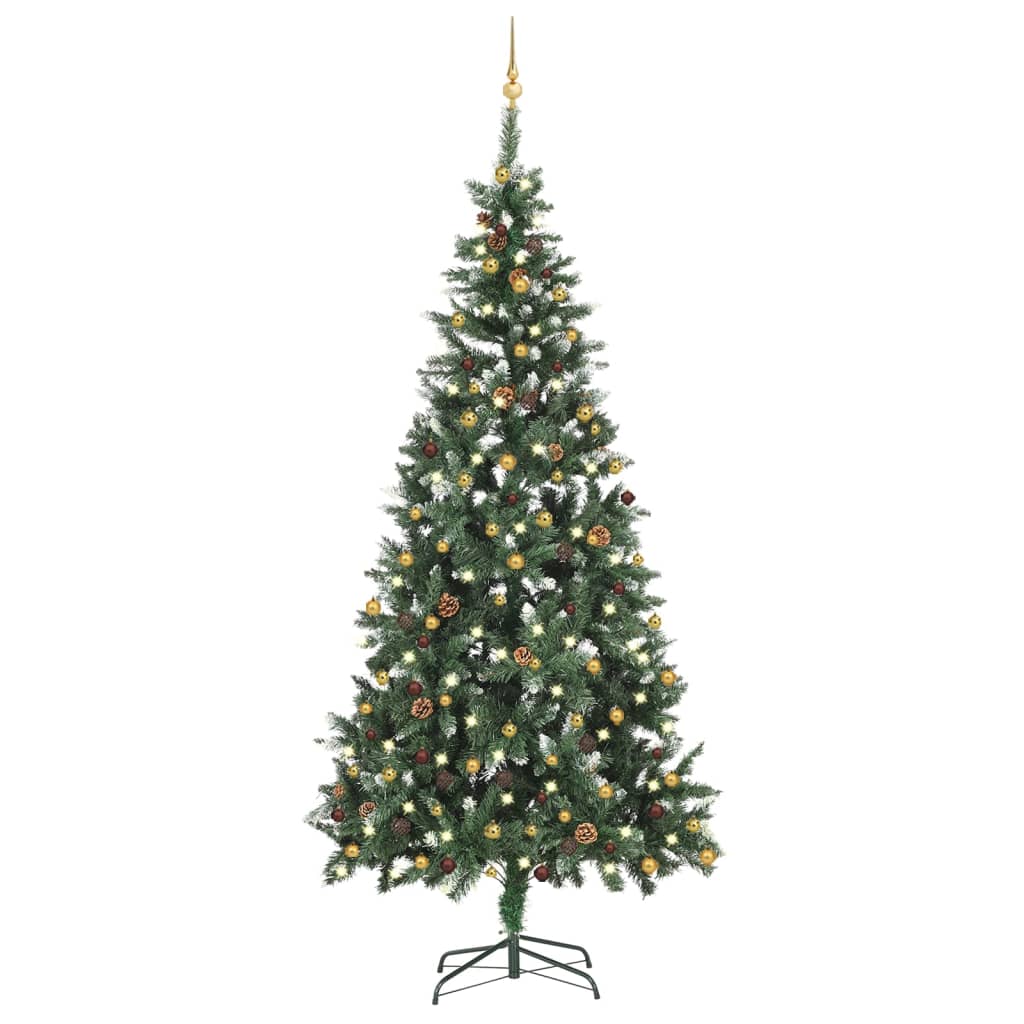 Berkfield Artificial Christmas Tree with LEDs&Ball Set 210 cm