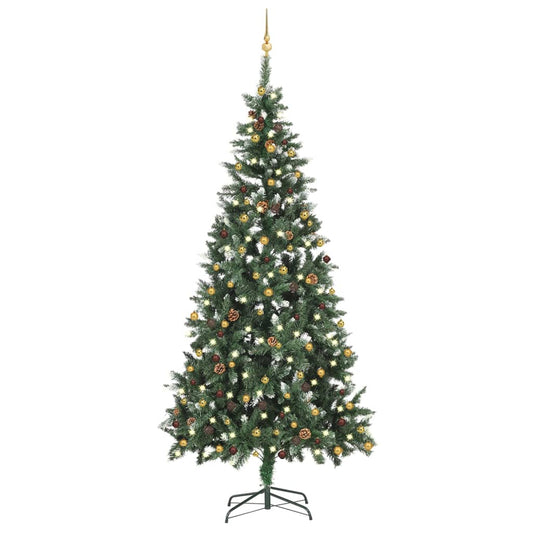 Berkfield Artificial Christmas Tree with LEDs&Ball Set 210 cm