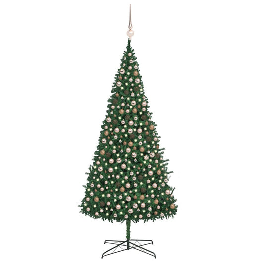 Berkfield Artificial Christmas Tree with LEDs&Ball Set LEDs 400 cm Green