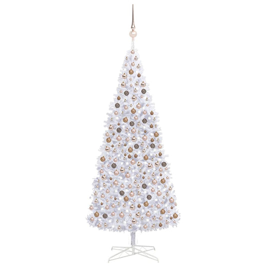 Berkfield Artificial Christmas Tree with LEDs&Ball Set LEDs 400 cm White
