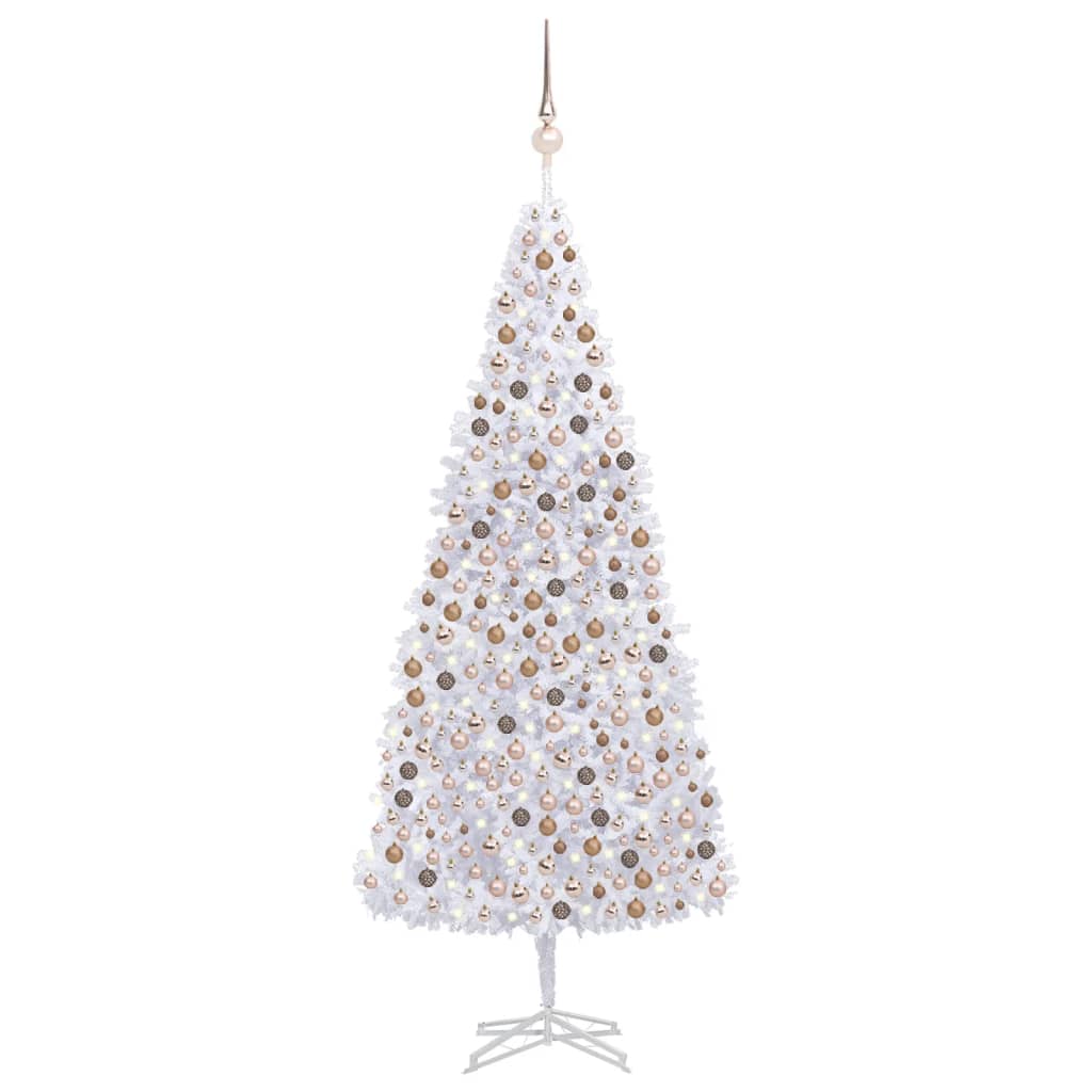 Berkfield Artificial Christmas Tree with LEDs&Ball Set 500 cm White
