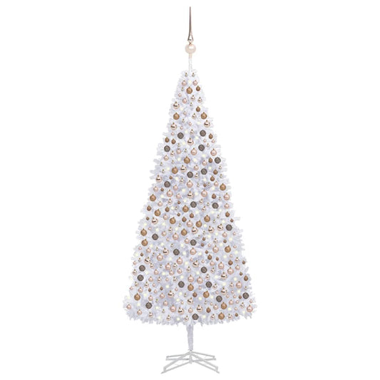 Berkfield Artificial Christmas Tree with LEDs&Ball Set 500 cm White