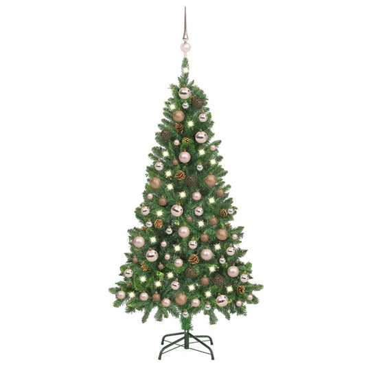 Berkfield Artificial Christmas Tree with LEDs&Ball Set&Pine Cones 150 cm