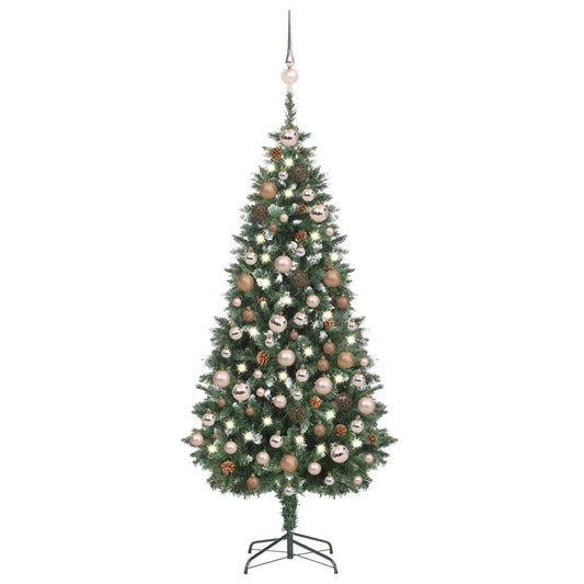 Berkfield Artificial Christmas Tree with LEDs&Ball Set&Pine Cones 180 cm