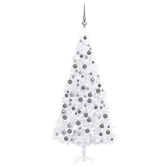 Berkfield Artificial Christmas Tree with LEDs&Ball Set LEDs 300 cm White
