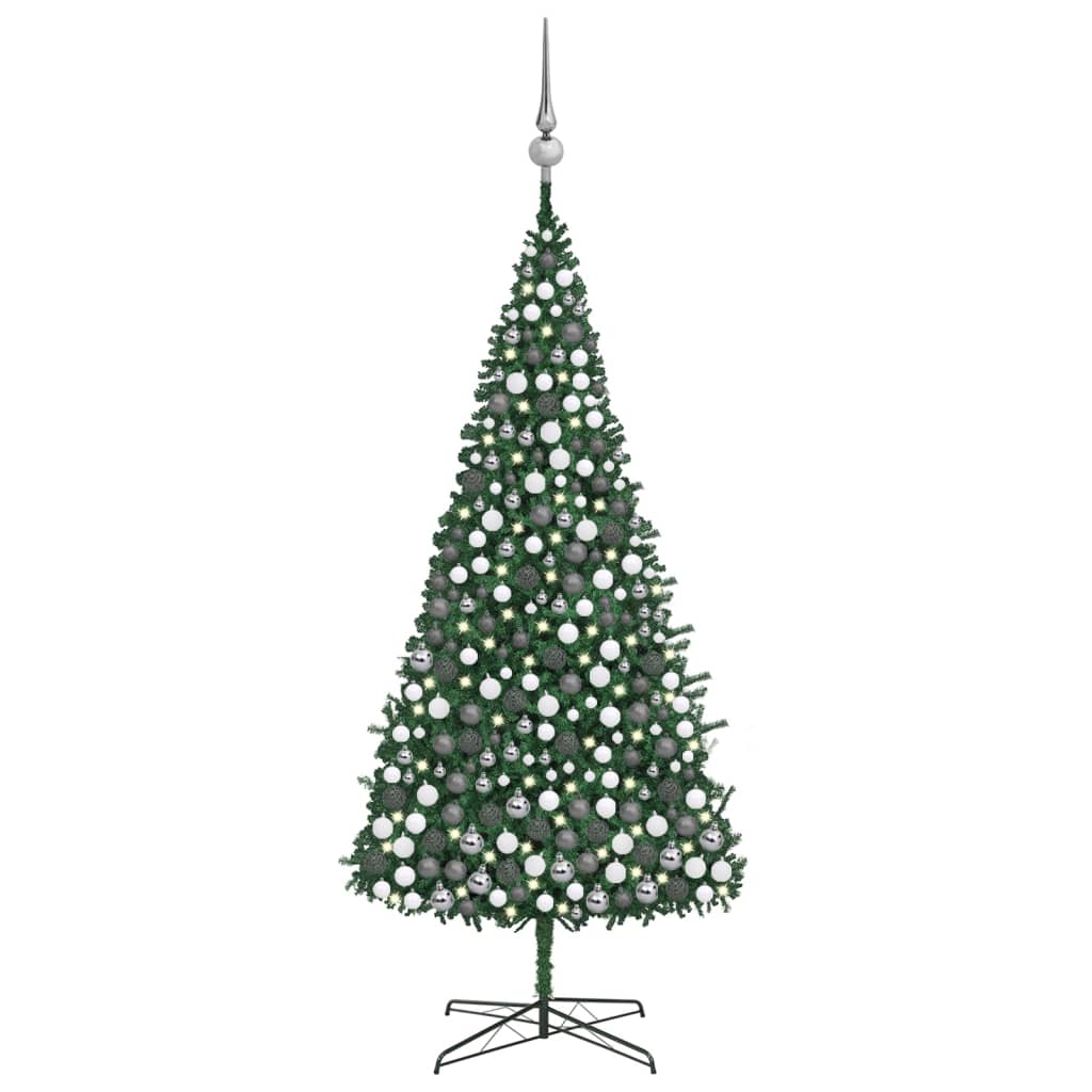 Berkfield Artificial Christmas Tree with LEDs&Ball Set LEDs 400 cm Green
