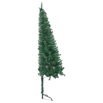 Berkfield Corner Artificial Christmas Tree LEDs&Ball Set Green 210 cm PVC