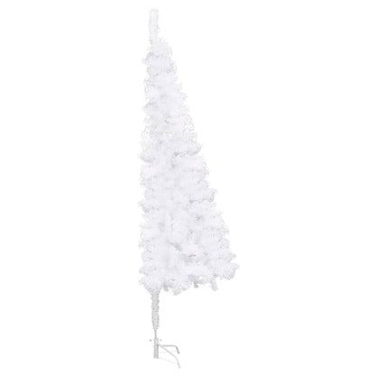 Berkfield Corner Artificial Christmas Tree LEDs&Ball Set White 180 cm PVC