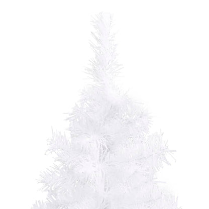 Berkfield Corner Artificial Christmas Tree LEDs&Ball Set White 180 cm PVC