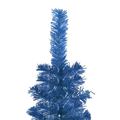 Berkfield Slim Christmas Tree with LEDs&Ball Set Blue 240 cm