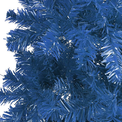 Berkfield Slim Christmas Tree with LEDs&Ball Set Blue 240 cm
