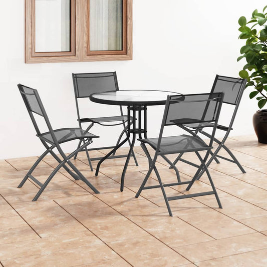 Berkfield 5 Piece Outdoor Dining Set Steel