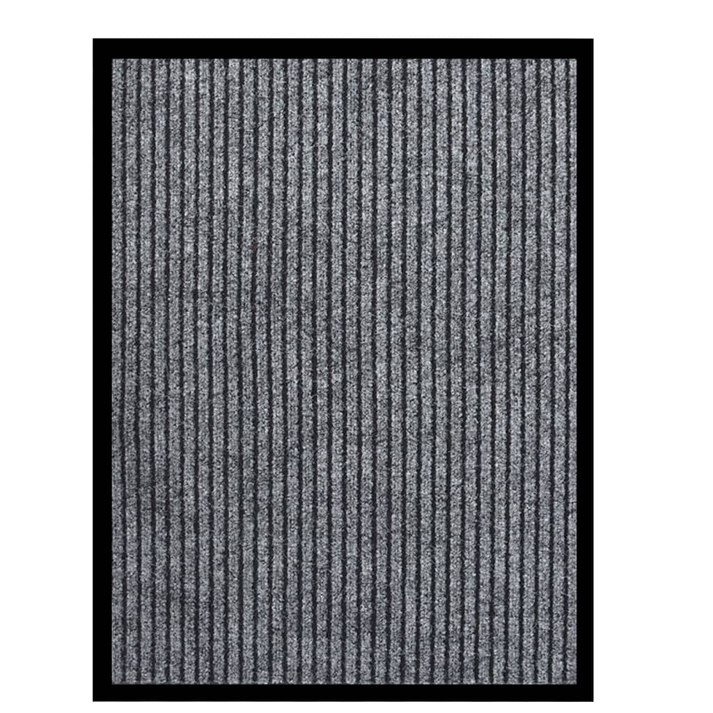 Berkfield Doormat Striped Grey 60x80 cm