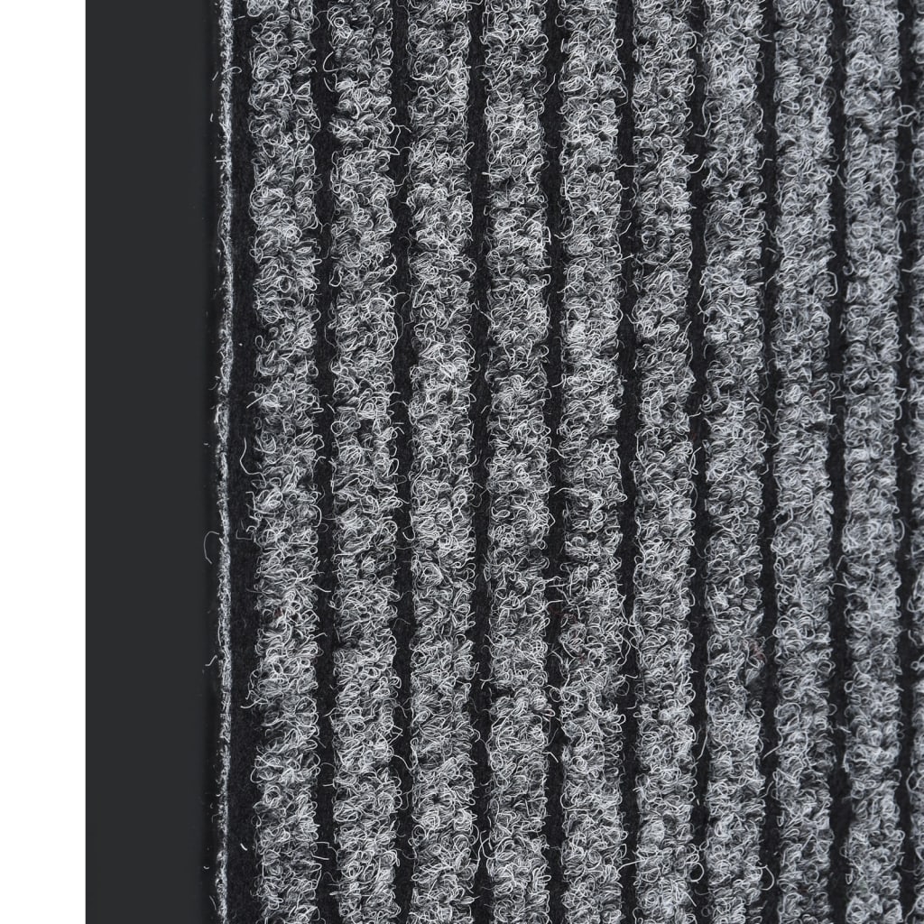 Berkfield Doormat Striped Grey 60x80 cm