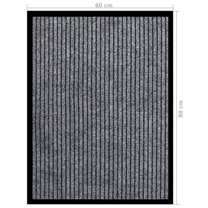 Berkfield Doormat Striped Grey 60x80 cm