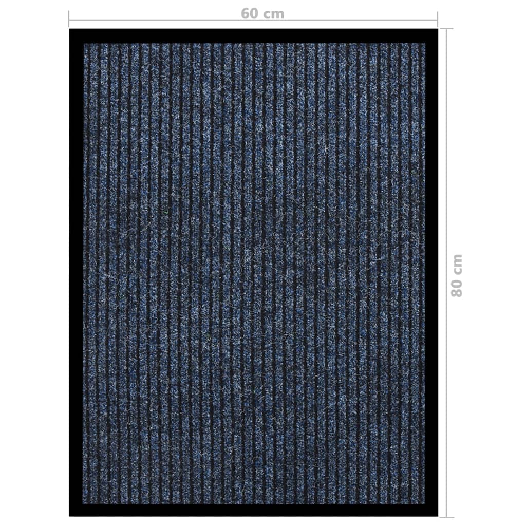 Berkfield Doormat Striped Blue 60x80 cm