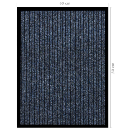 Berkfield Doormat Striped Blue 60x80 cm