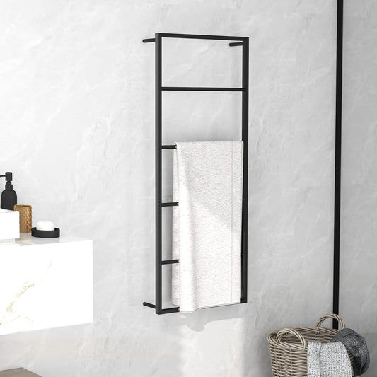 Berkfield Towel Rack Black 45x10x115 cm Steel