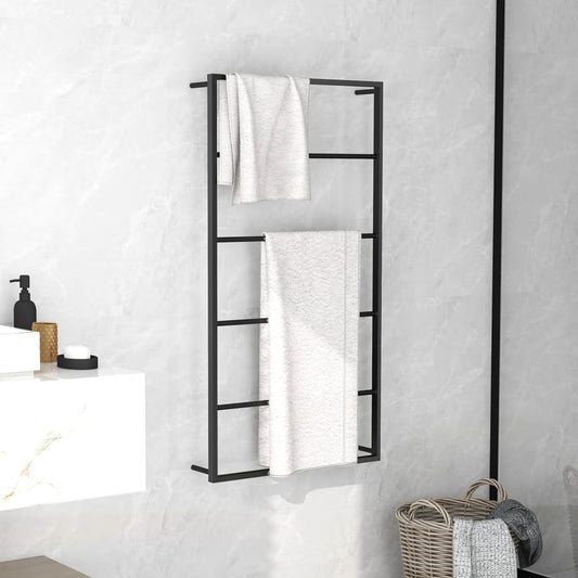 Berkfield Towel Rack Black 60x10x116 cm Steel