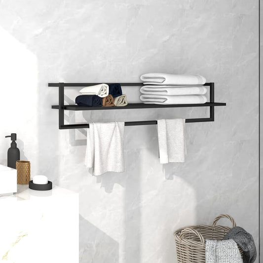 Berkfield Towel Rack Black 95x25x22 cm Iron