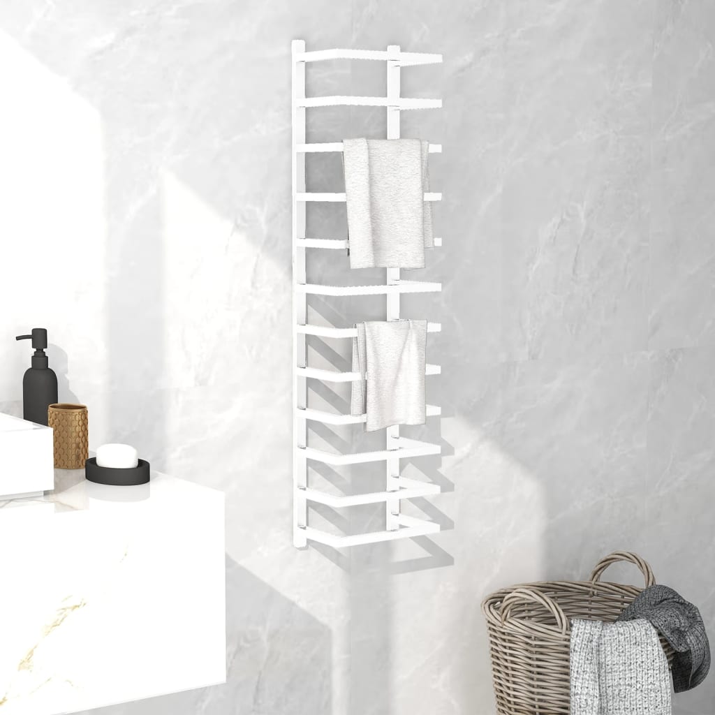 Berkfield Towel Rack White 24x12x96 cm Steel