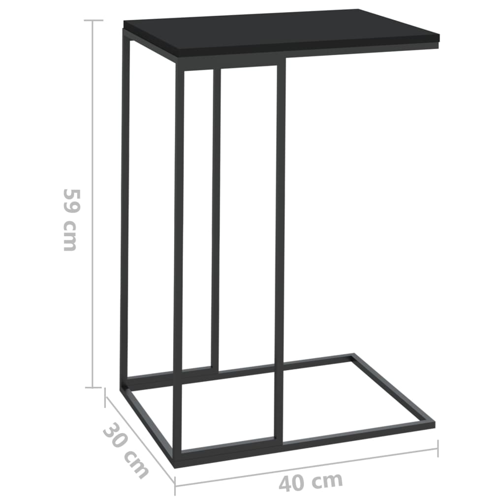 Berkfield Side Table Black 40x30x59 cm Engineered Wood