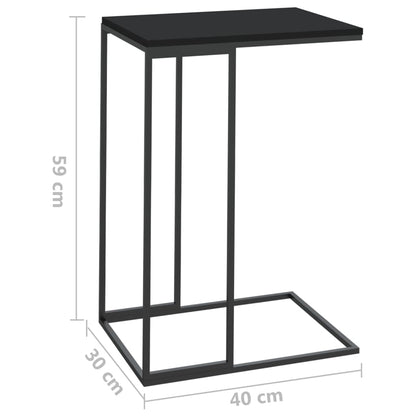 Berkfield Side Table Black 40x30x59 cm Engineered Wood