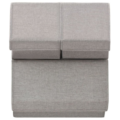 Berkfield Stackable Storage Box Set of 3 Pieces Fabric Grey