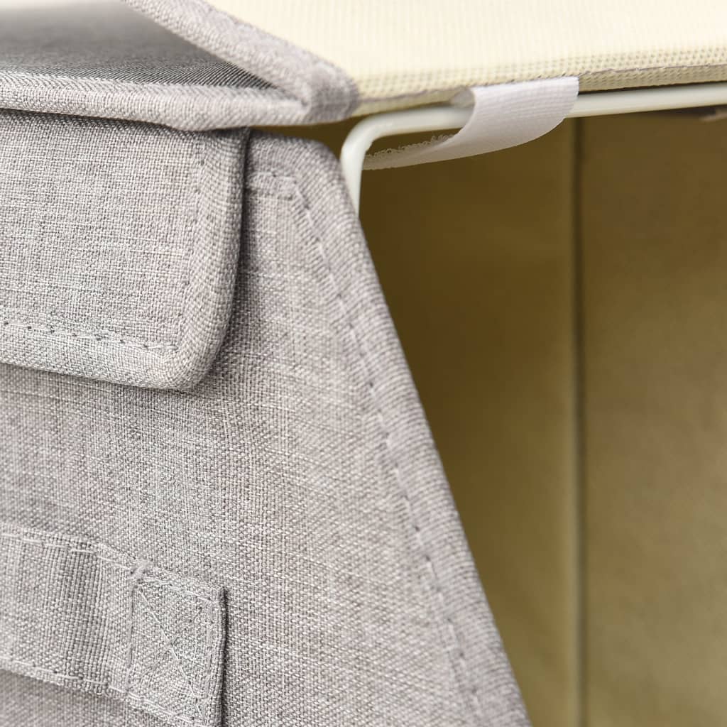 Berkfield Stackable Storage Box Set of 3 Pieces Fabric Grey