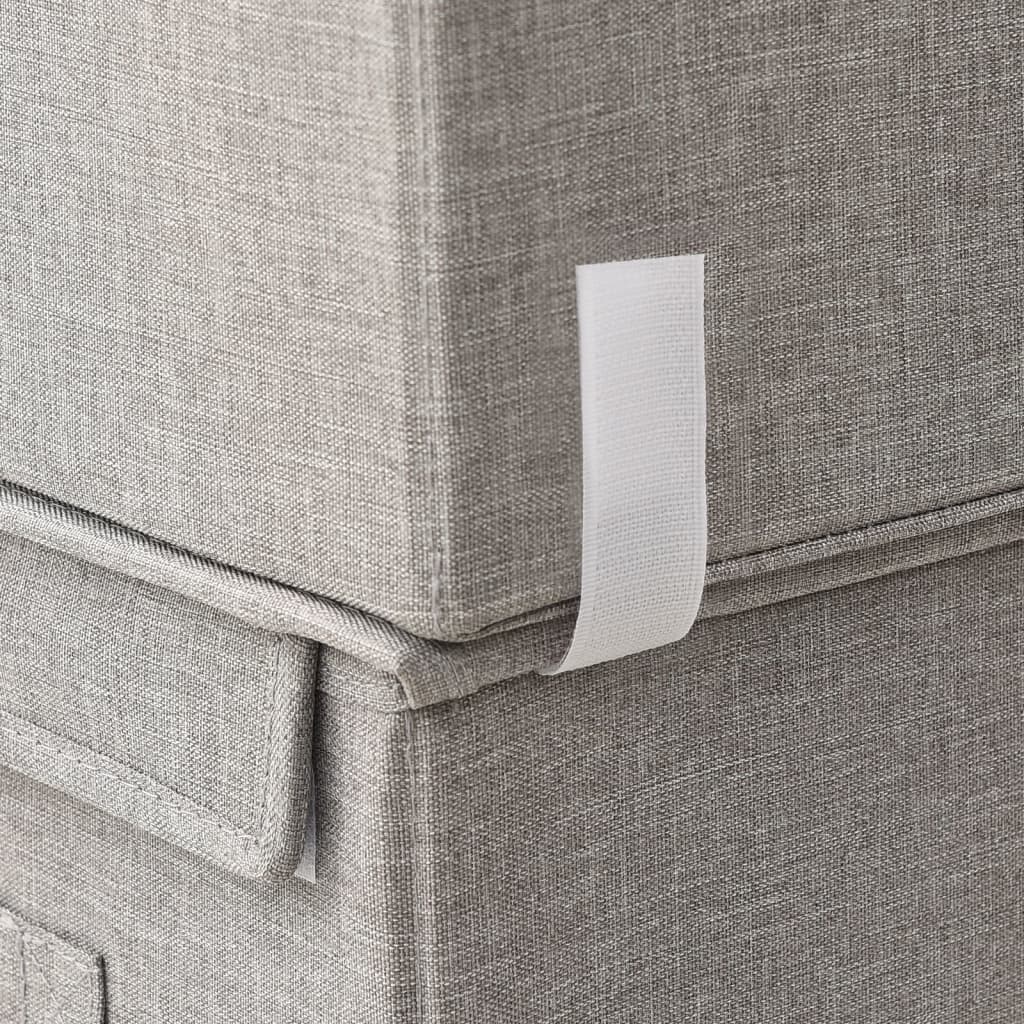 Berkfield Stackable Storage Box Set of 3 Pieces Fabric Grey