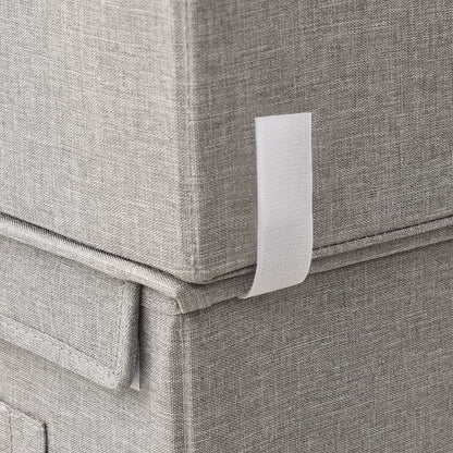 Berkfield Stackable Storage Box Set of 3 Pieces Fabric Grey