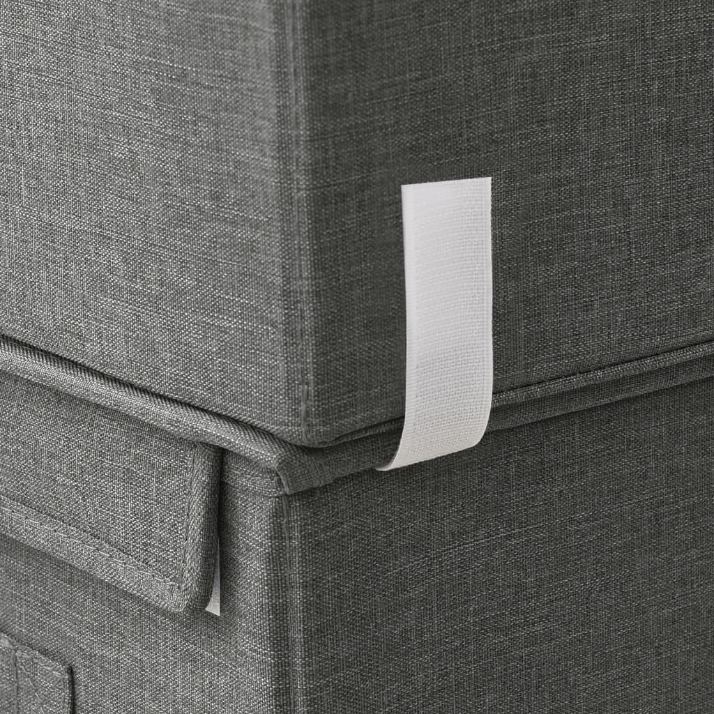 Berkfield Stackable Storage Box Set of 3 Pieces Fabric Anthracite