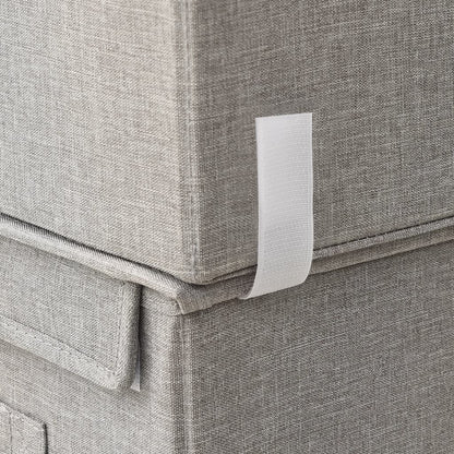 Berkfield Stackable Storage Box Set of 4 Pieces Fabric Grey