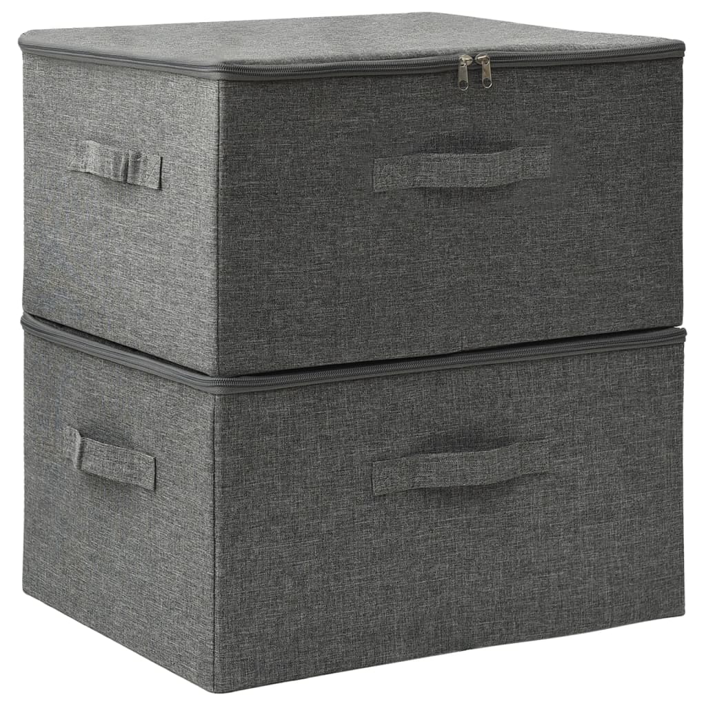 Berkfield Storage Boxes 2 pcs Fabric 43x34x23 cm Anthracite