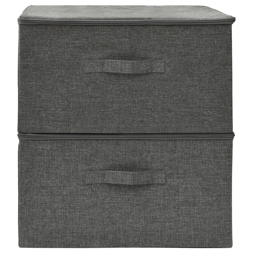 Berkfield Storage Boxes 2 pcs Fabric 43x34x23 cm Anthracite