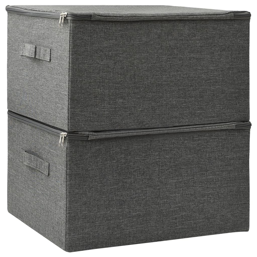 Berkfield Storage Boxes 2 pcs Fabric 43x34x23 cm Anthracite