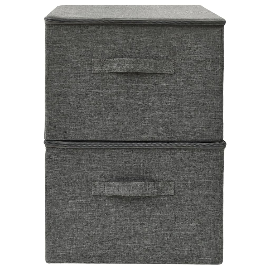 Berkfield Storage Boxes 2 pcs Fabric 43x34x23 cm Anthracite